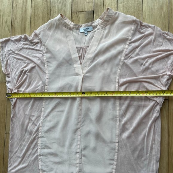 Aritzia Babaton flowy silk sheer pink short sleeve - Picture 7 of 8